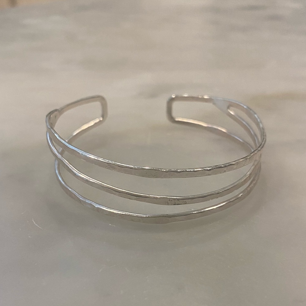 Anthropologie sterling silver cuff bracelet